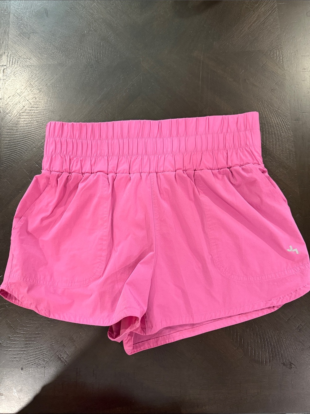 JoyLab Bright Pink Smocked Waist Athletic Shorts